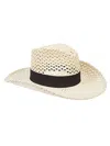 Borsalino Wide Brim Straw Hat With Woven Texture In Beige