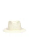 Borsalino Clochard Crochet Fedora Hat In White