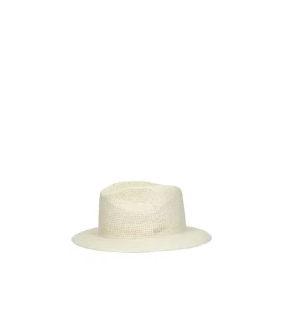 Borsalino Clochard Panama Crochet In White