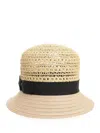 Borsalino Hemp And Raffia Hat Hats Black In Black