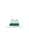 Borsalino Straw Panama Hat Giulietta Ribbon Wide Brim In White