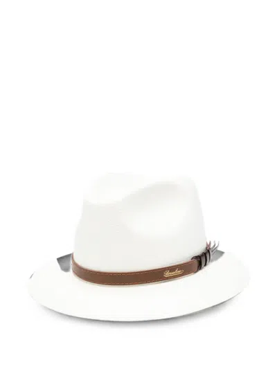 Borsalino Country Panama Extra-fine Wide-brim Hat In White