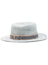 Borsalino Crochet Panama Hat In Blue
