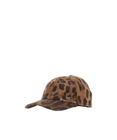 Borsalino Curved Brim Hat In Brown