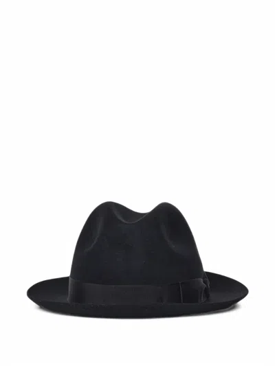Borsalino Damiano Grosgrain-trim Fedora Hat In Black