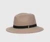 Borsalino Dario Crushable Wool Felt With Fleece Earflaps In Beige, Brown Hatband