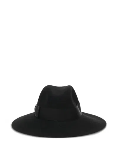Borsalino Detailed Felt Hat In Black