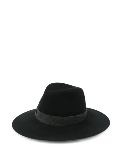 Borsalino Deva Fedora Hat In Black
