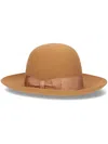 Borsalino Eleonora Q.s. Folar Felt Free Dome In Brown