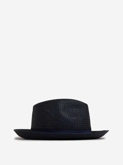 Borsalino Federico Panama Fantasy Hat In Black