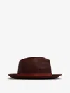 Borsalino Federico Panama Fantasy Hat In Burgundy