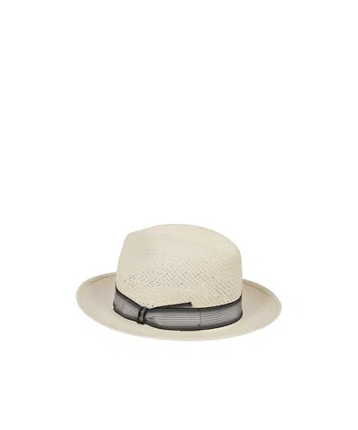 Borsalino Federico Panama Hat In White