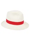 Borsalino Federico Panama Hat In Red