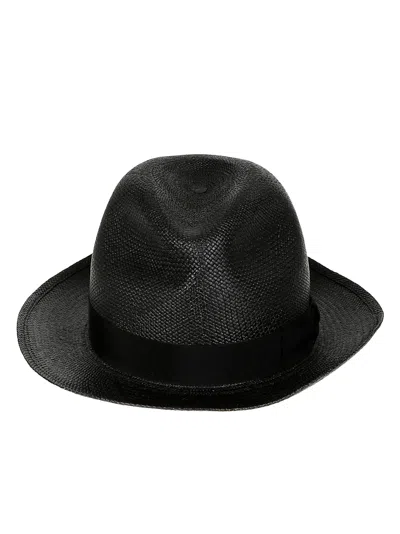Borsalino Federico Panama Quito Medium Brim In Black