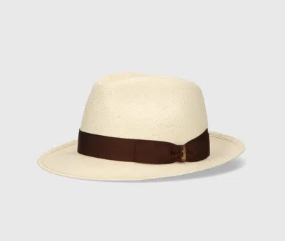 Borsalino Federico Panama Quito Medium Brim In Yellow