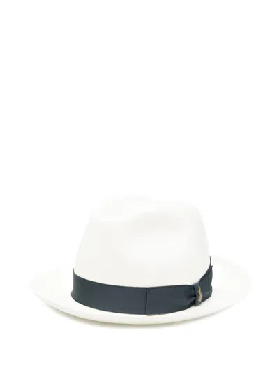 Borsalino Federico Rafia Hat In White
