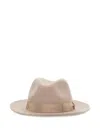 Borsalino Federico Ribbon-trim Hat In Brown