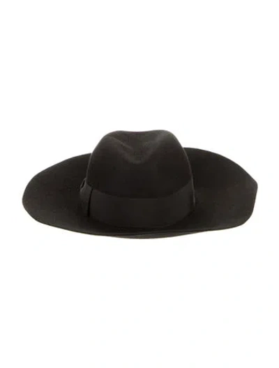Pre-owned Borsalino Fedora Bucket Hat In Black
