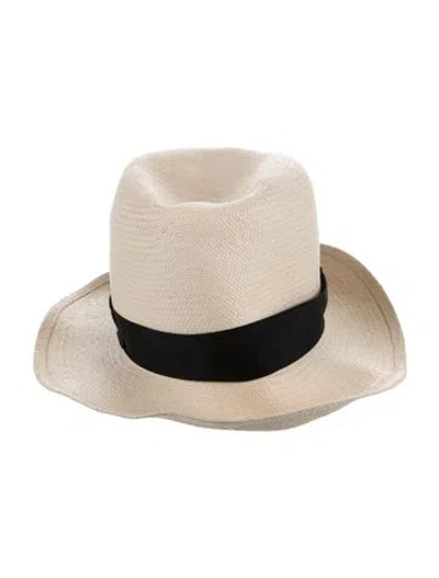 Pre-owned Borsalino Fedora Hat In Neutrals