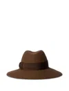 Borsalino Felt-wool Ribbon Hat In Brown