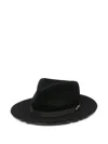 Borsalino Felted Fedora Hat In Black