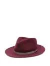 Borsalino Felted Fedora Hat In Burgundy