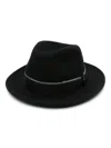 Borsalino Felted-wool Fedora In Black