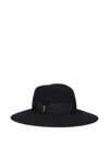 Borsalino Fine Wool Felt Ribbon Hat In Black