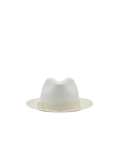 Borsalino Fine-woven Panama Hat In White