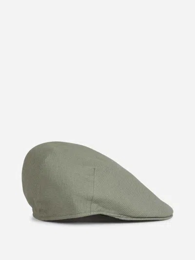 Borsalino Flat Beret Cap In Military Green