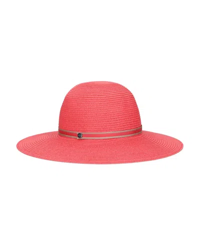 Borsalino Giselle Braided Papier Hat In Pink