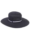 Borsalino Braided Paper Hat In Blue