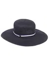 Borsalino Braided Paper Hat In Blue