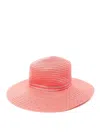 Borsalino Giselle Braided Papier Hat In Red
