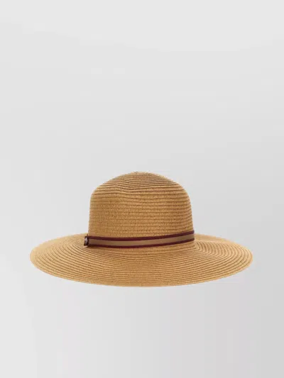 BORSALINO 'GISELLE' WIDE BRIM STRAW HAT WITH RIBBON