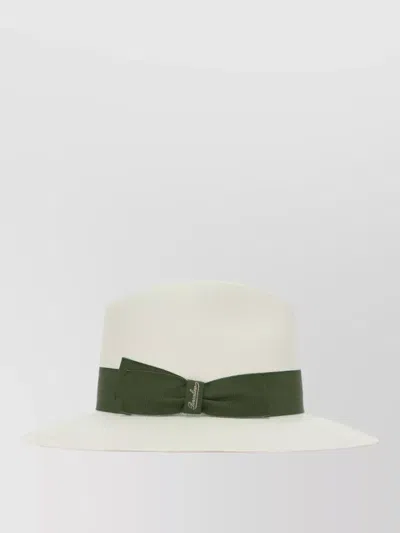 Borsalino Giulietta Panama Hat Grosgrain Ribbon Crown In Multi