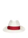 Borsalino Giulietta Bow-embellished Straw Hat In White