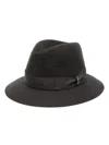 Borsalino Grey Wool Fedora Hat