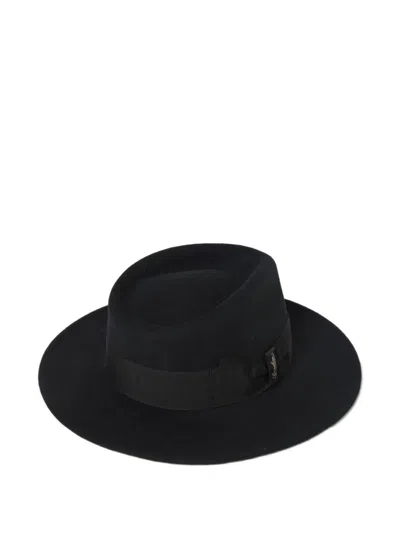 Borsalino Grosgrain-trim Fedora Hat In Black