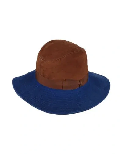 Borsalino Hat Brown Size 7 ½ Leather