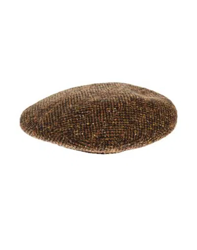 Borsalino Hat Brown Size M Virgin Wool, Polyamide, Polyester