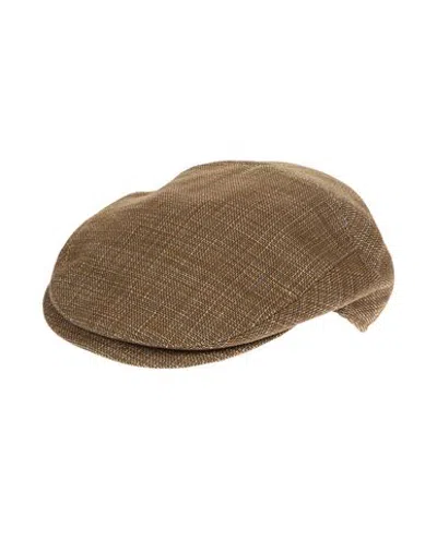 Borsalino Hat Brown Size S Virgin Wool, Linen