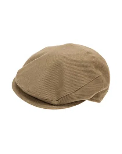 Borsalino Hat Khaki Size S Cotton, Linen In Brown