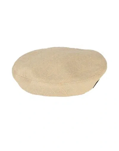 Borsalino Hat Pastel Yellow Size L Cotton, Polyamide