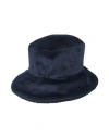 Borsalino Hat Midnight Blue Size L Alpaca Wool, Virgin Wool In Blue