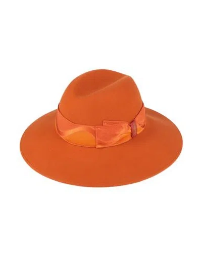 Borsalino Hat Orange Size S Wool, Cashmere