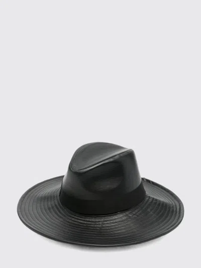 Borsalino Leather Wide-brim Hat In Pattern