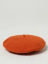 Borsalino Wool Basque Beret In Orange