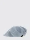 Borsalino Grey Basque Solid Beret Hat In Gray