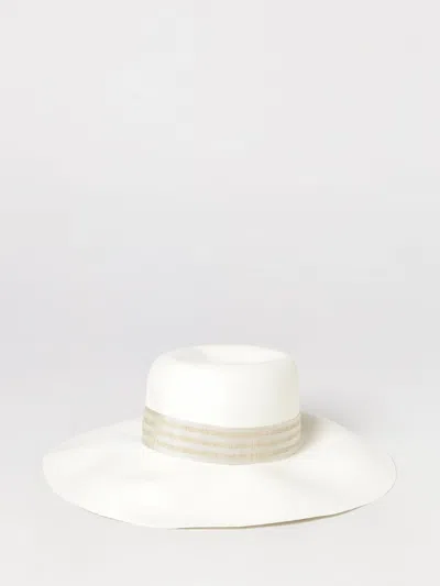 Borsalino Hat Woman In White